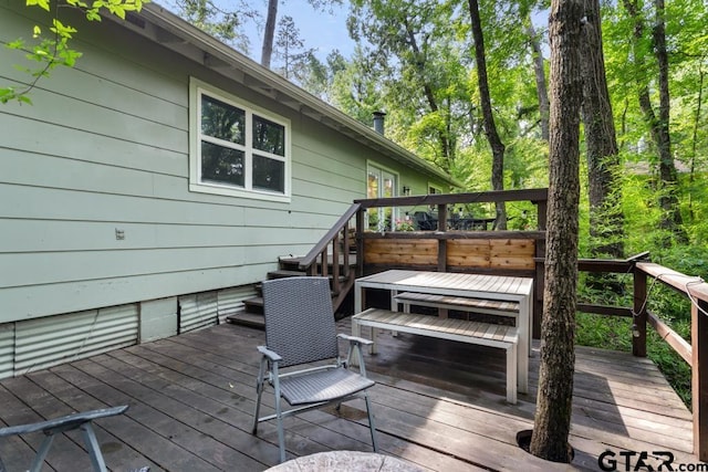 view of wooden deck