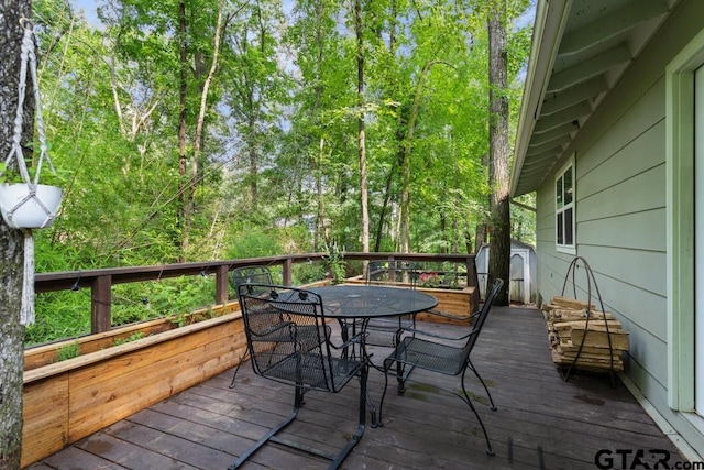 view of wooden deck