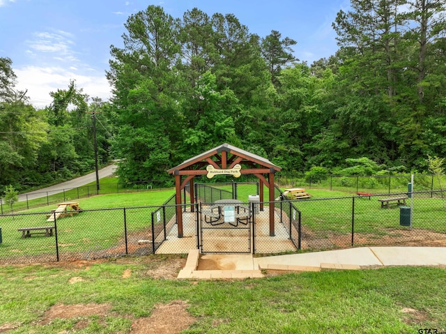 view of playground featuring a lawn