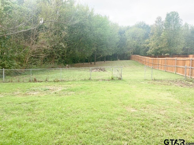 view of yard with a rural view