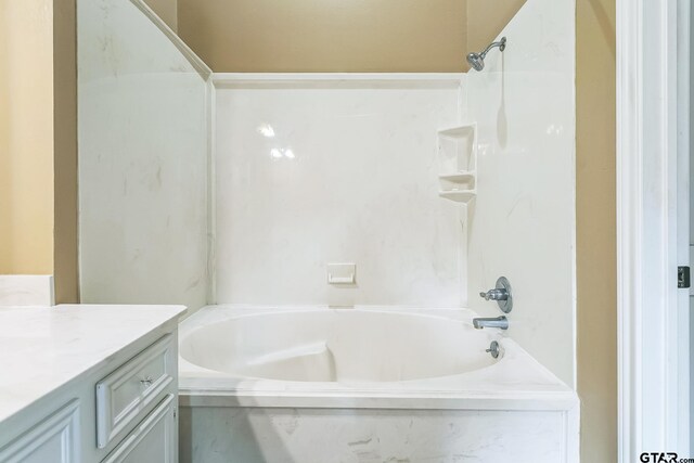 293 S Barron, Rusk, TX 75785 - bathroom with vanity and a combined bath / shower with marble appearance