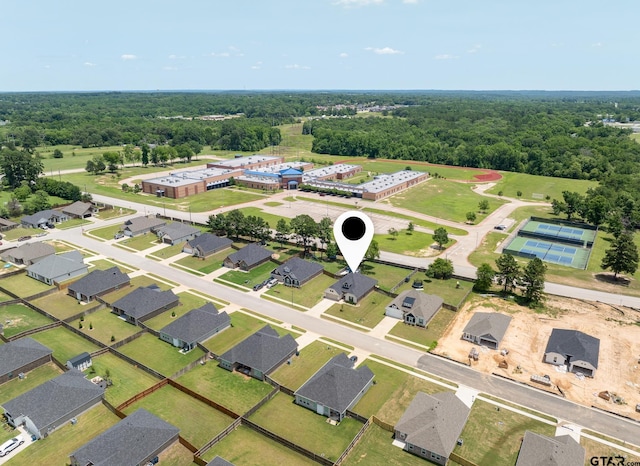 1420 Allison Ln, Lindale, TX 75771 - aerial view of a heavily wooded area