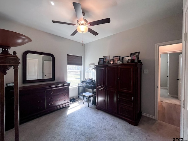 1420 Allison Ln, Lindale, TX 75771 - bedroom featuring light colored carpet and a ceiling fan