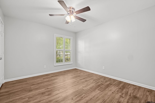 3316 S Cameron Ave, Tyler, TX 75701 - empty room with wood finished floors and ceiling fan