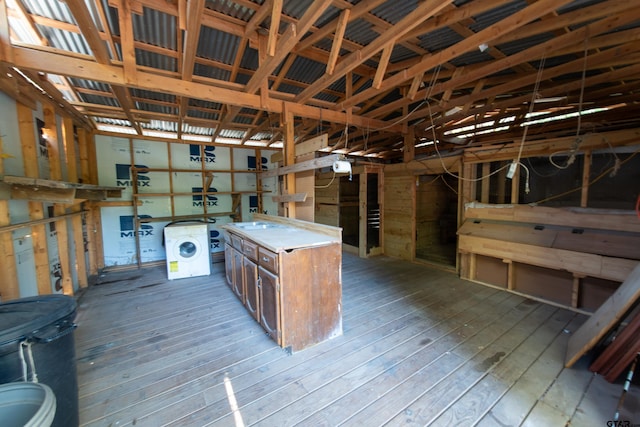 interior space featuring washer / dryer