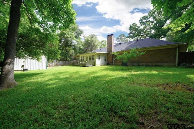 4505 Inverness, Tyler, TX 75703 - view of yard with a deck