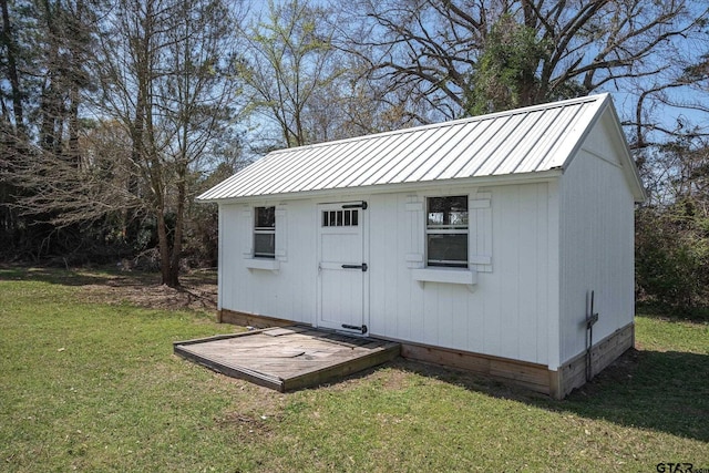 view of shed