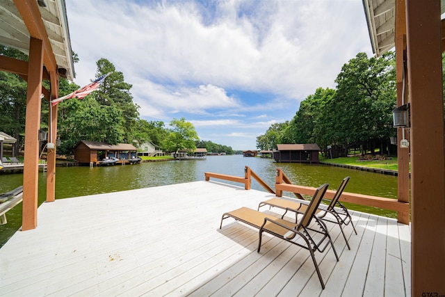 203 King Laurence Ct, Scroggins, TX 75480 - dock featuring a water view