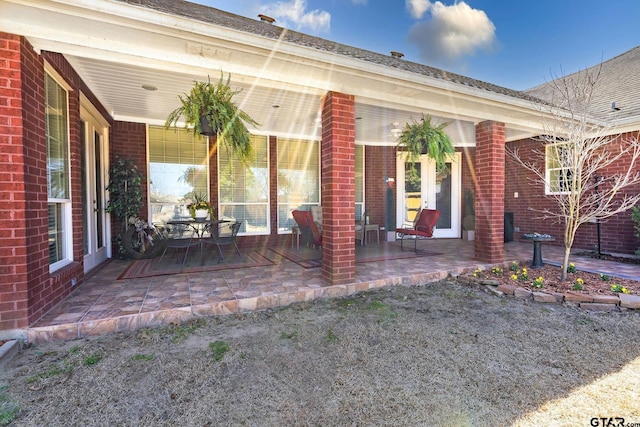 exterior space with a porch