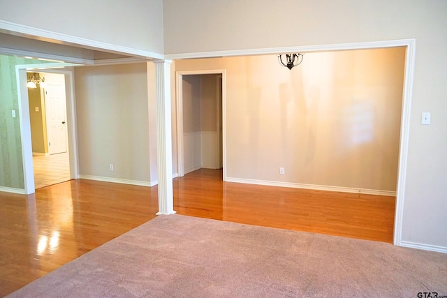 view of carpeted spare room