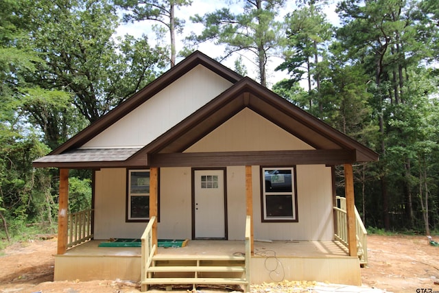 16966 Deer Run Rd, Flint, TX 75762 - view of front of house featuring roof with shingles and covered porch