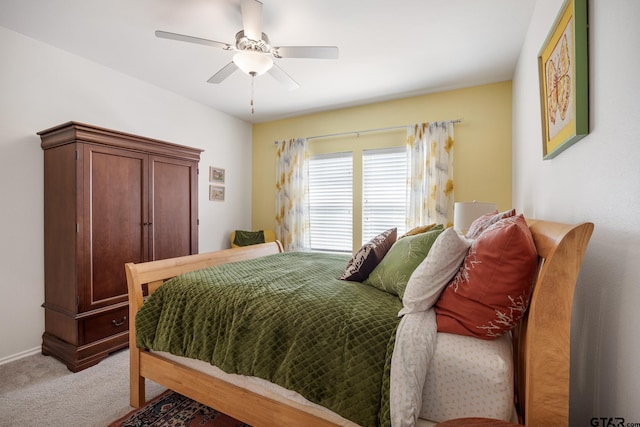 901 Martin St, Chandler, TX 75758 - carpeted bedroom featuring ceiling fan