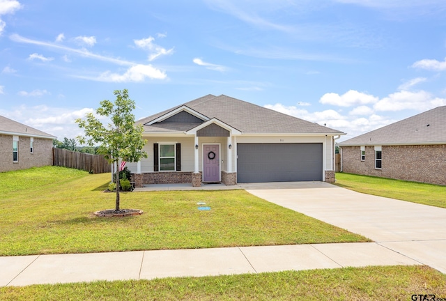 901 Martin St, Chandler, TX 75758 - view of front of home with brick siding, an attached garage, and driveway