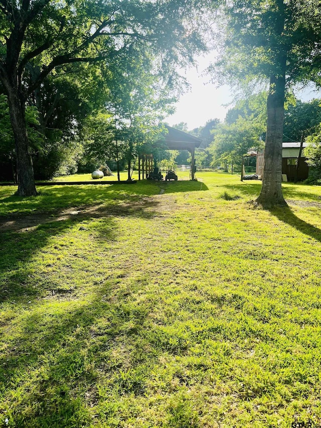 view of yard featuring a gazebo