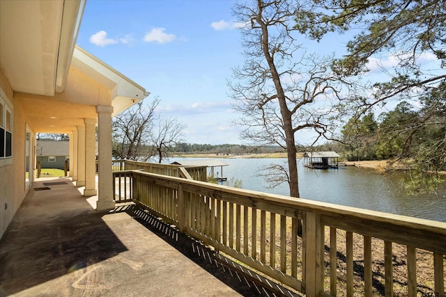160 Lookout Point Dr, Grapeland, TX 75844 - wooden deck with a water view