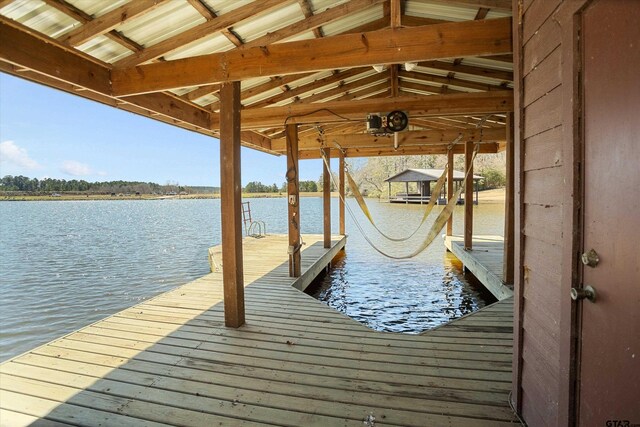 160 Lookout Point Dr, Grapeland, TX 75844 - view of dock with a water view and boat lift