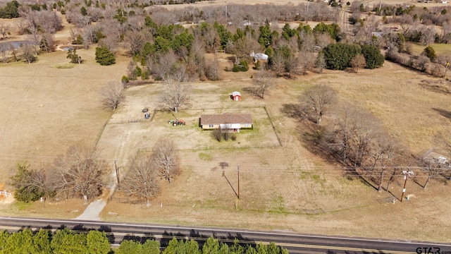 drone / aerial view featuring a rural view