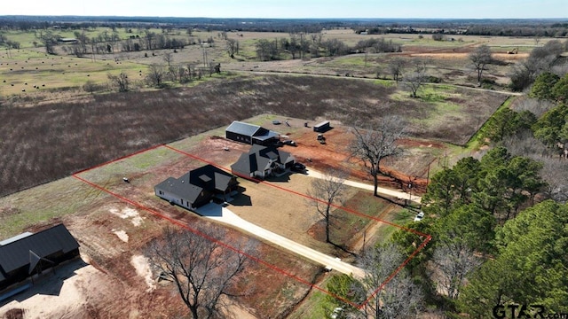 drone / aerial view featuring a rural view