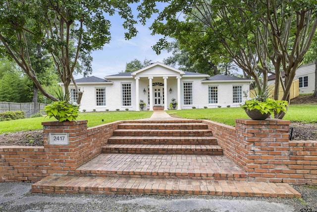 2417 Old Bullard Rd, Tyler, TX 75701 - neoclassical home featuring french doors