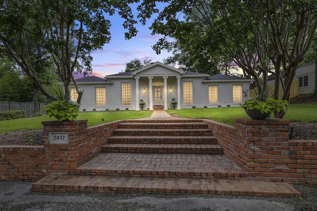 2417 Old Bullard Rd, Tyler, TX 75701 - greek revival inspired property with french doors and stucco siding