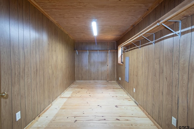 walk in closet featuring light wood-type flooring