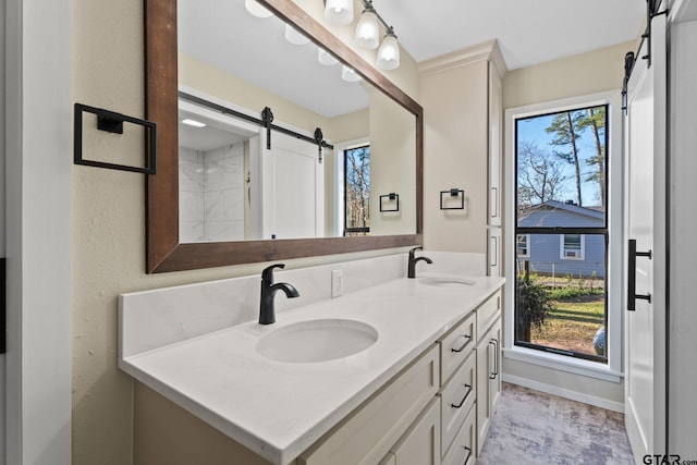 bathroom with vanity