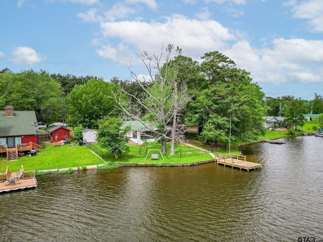 488 Omaha Dr, Omaha, TX 75571 - water view with a floating dock