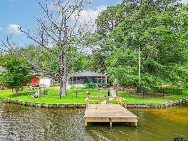 488 Omaha Dr, Omaha, TX 75571 - dock area featuring a water view