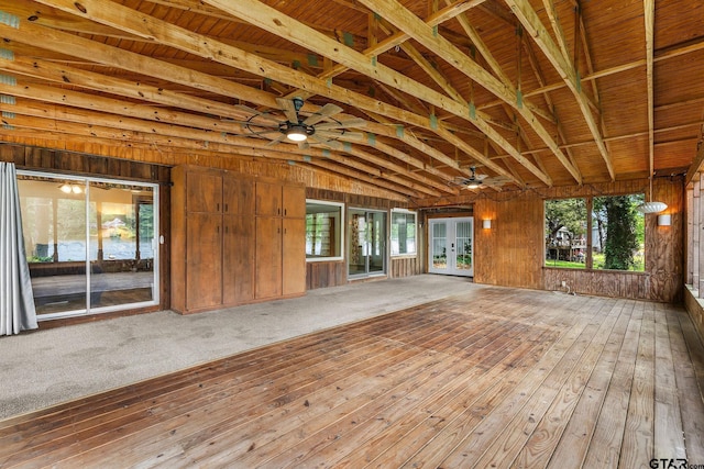 488 Omaha Dr, Omaha, TX 75571 - deck with french doors and a ceiling fan