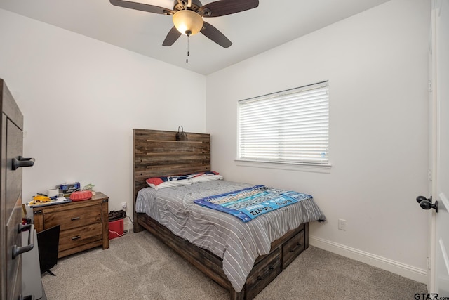 9157 Teal Flight Way, Tyler, TX 75703 - bedroom featuring light colored carpet, baseboards, and ceiling fan