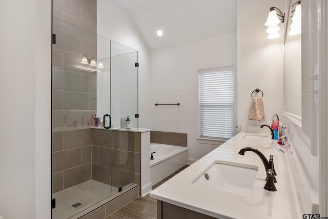 9157 Teal Flight Way, Tyler, TX 75703 - full bathroom featuring a stall shower, a garden tub, and double vanity