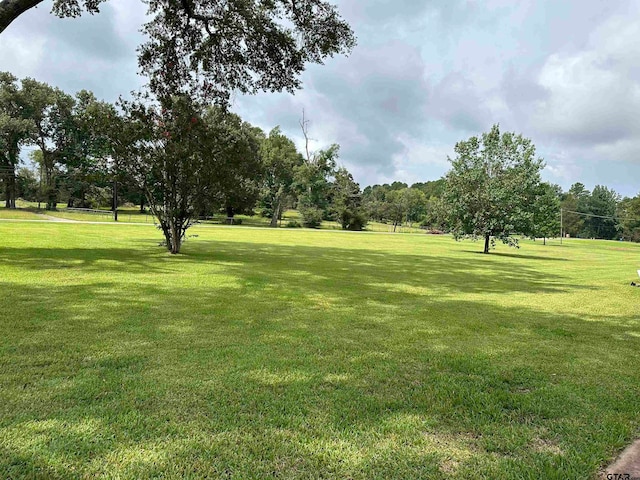 view of property's community featuring a yard