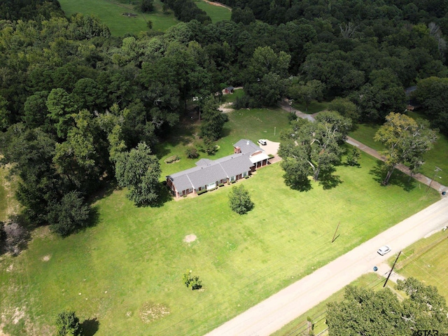 aerial view with a rural view