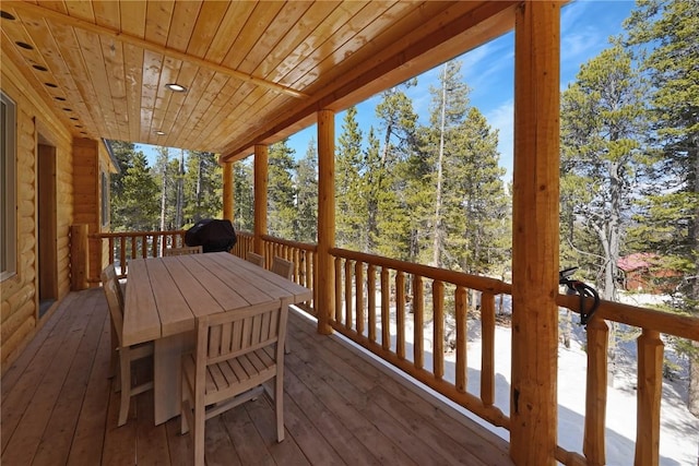 view of wooden terrace