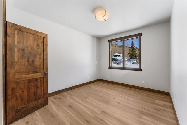 empty room featuring light hardwood / wood-style flooring