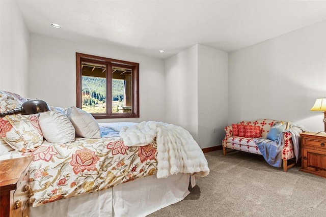 view of carpeted bedroom