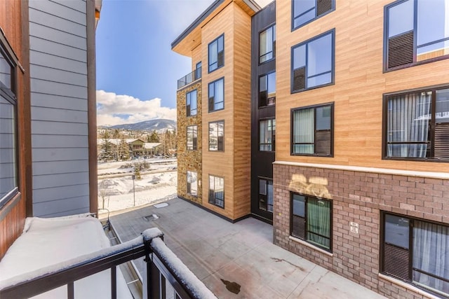 exterior space with a mountain view