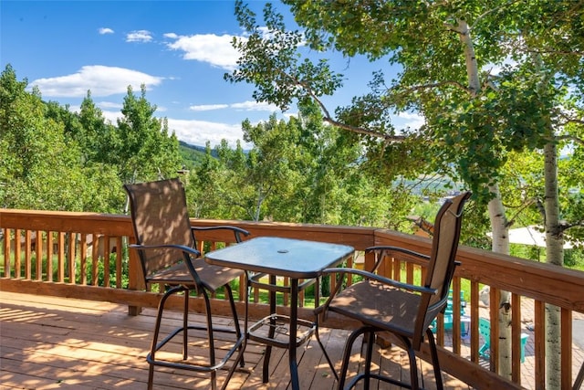 view of wooden terrace