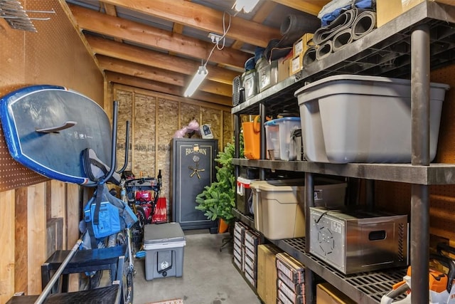 view of storage room