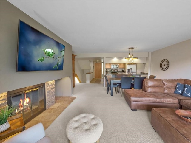 view of carpeted living room