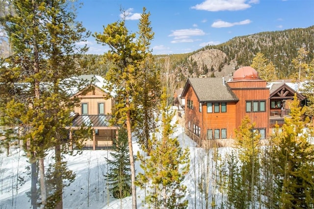 exterior space with a mountain view