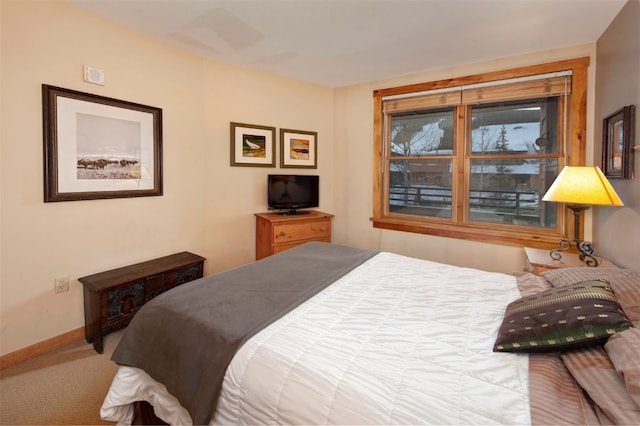 view of carpeted bedroom