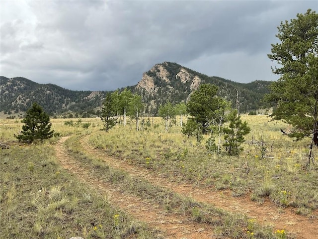 view of mountain feature featuring a rural view