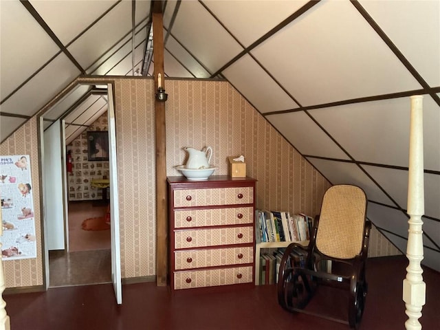 bonus room with lofted ceiling