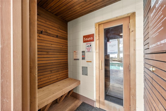 view of sauna / steam room