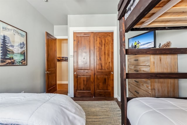 bedroom featuring wood finished floors