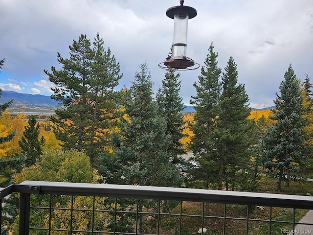 exterior details with a mountain view