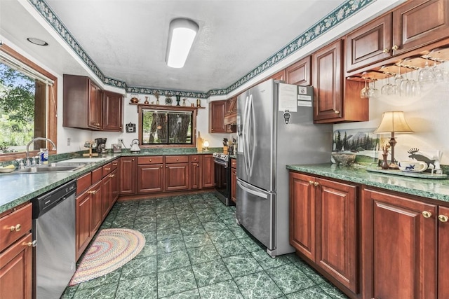 kitchen with stainless steel appliances and sink