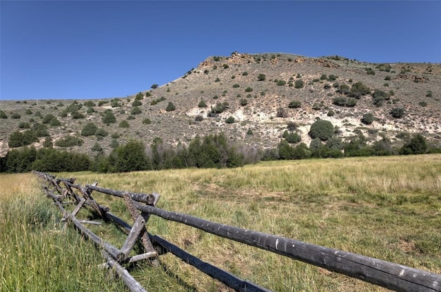 mountain view with a rural view