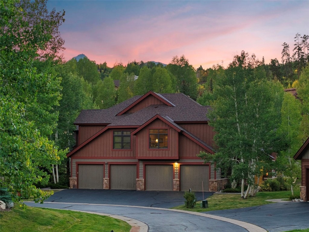 craftsman inspired home with a garage